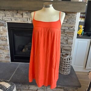 Diane Von Furstenberg Orange Midi Dress with Elegant Silhouette